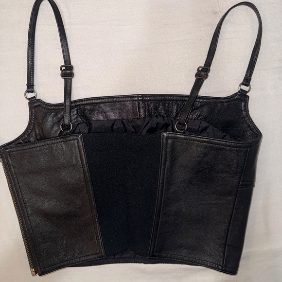 BRAND-FIRST VINTAGE 100% LEATHER CORSET - Picture 2 of 6